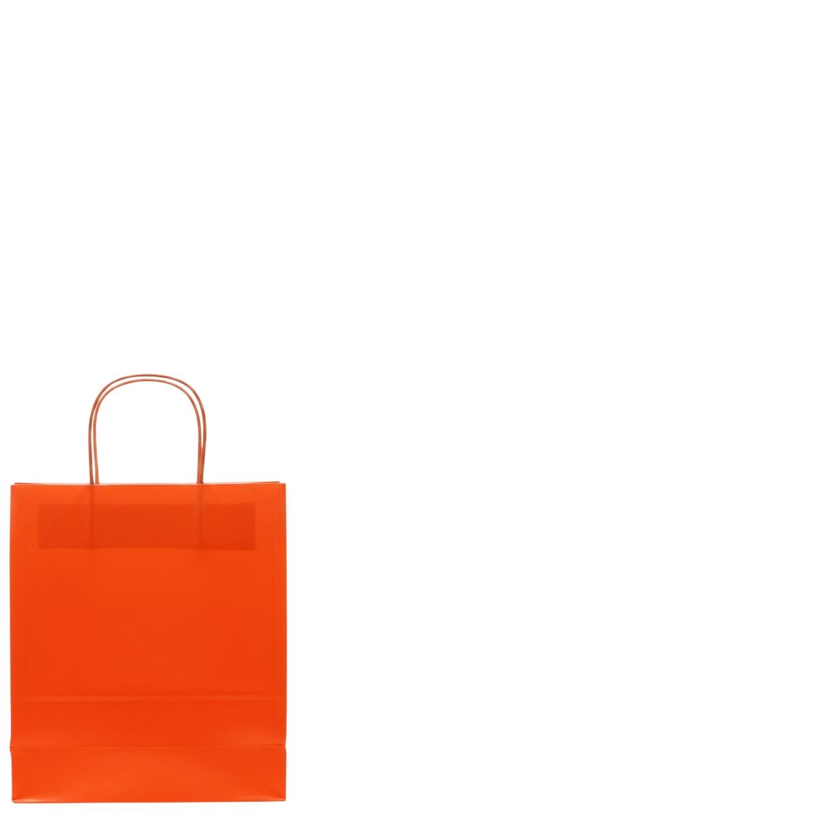 Shopper in carta h.29 x l.22 x p.10 cm colore arancione
