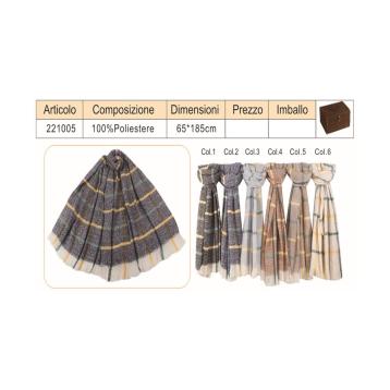 Sciarpa uomo in poliestere coveri collection