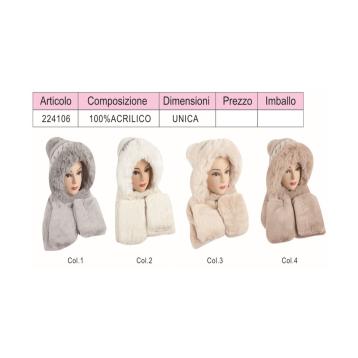 Sciarpa cappuccio donna coveri collection