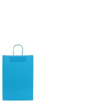 Shopper in carta h.29 x l.22 x p.10 cm colore turchese