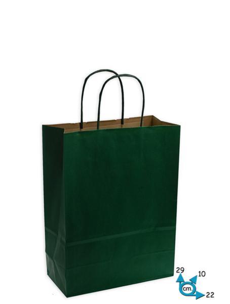 Shoppers carta colore verde scuro h.29xl.22xp.10