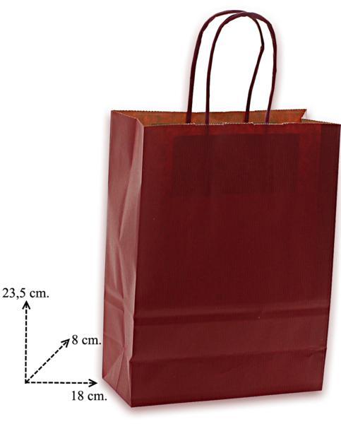 Shppers carta h24x18x8 cm colore bordeaux