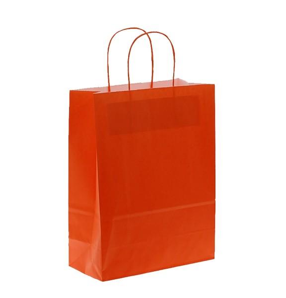 Shopper in carta colore arancione h.37 X l.27 x p.12 cm
