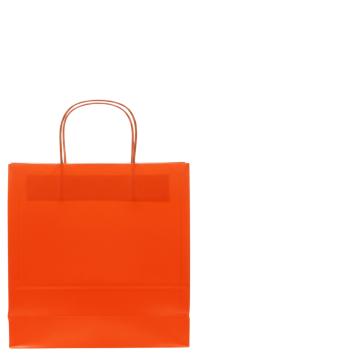 Shopper in carta h.37 X l.27 x p.12 cm colore arancione