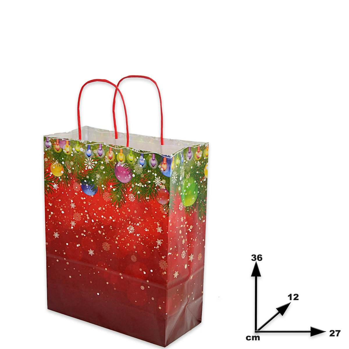 Shoppers in carta h 37 x l 27 x p 12 decoration stella di natale