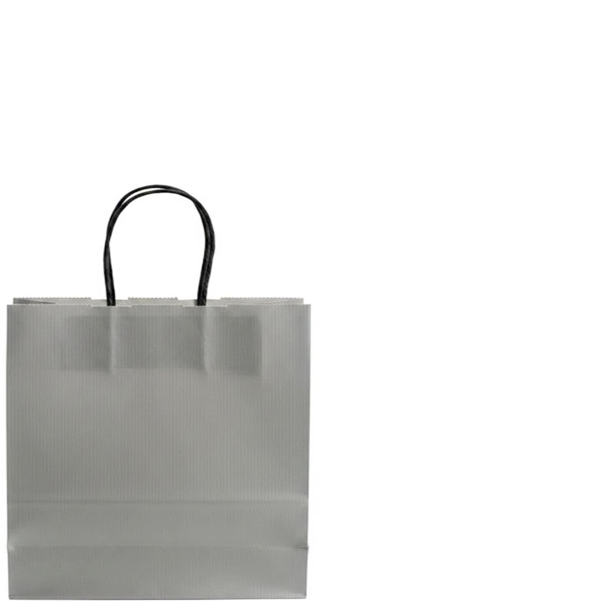 Shopper in carta h.37 x l.27 x p.12 cm colore grigio chiaro