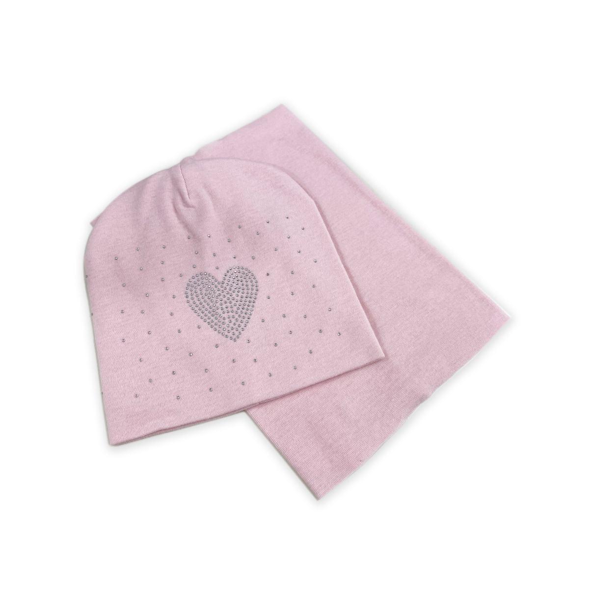 Set bimba scaldacollo e cappello heart and star of strass le kikke