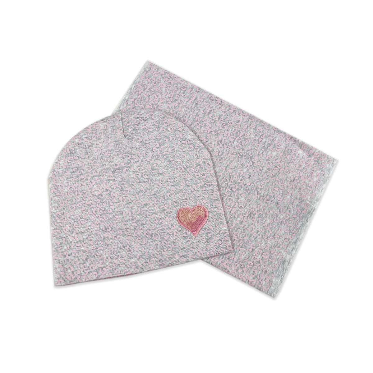 Set bimba scaldacollo e cappello pinky leo le kikke
