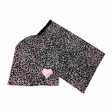 Set bimba scaldacollo e cappello pinky leo le kikke