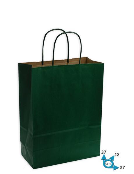 Shoppers carta colore verde scuro h37 x l 27 x p12
