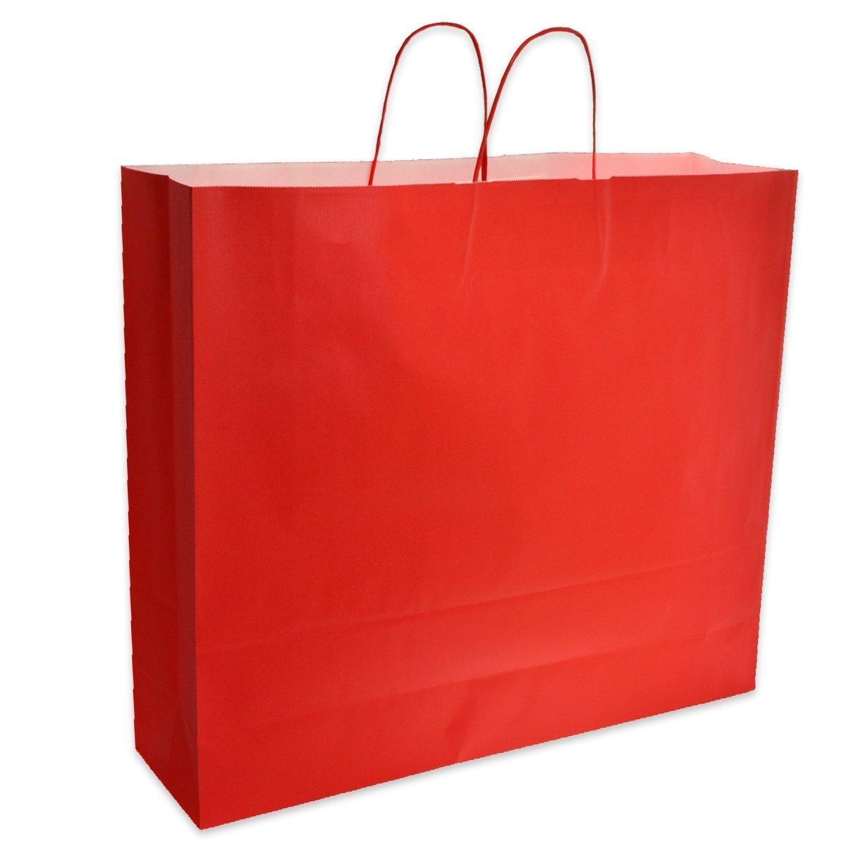 Shopper in carta h.41 x l.36 x p.12 cm colore rosso
