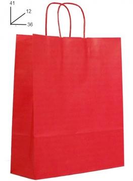 Shoppers carta  H41 X L36 X P12 cm. colore rosso