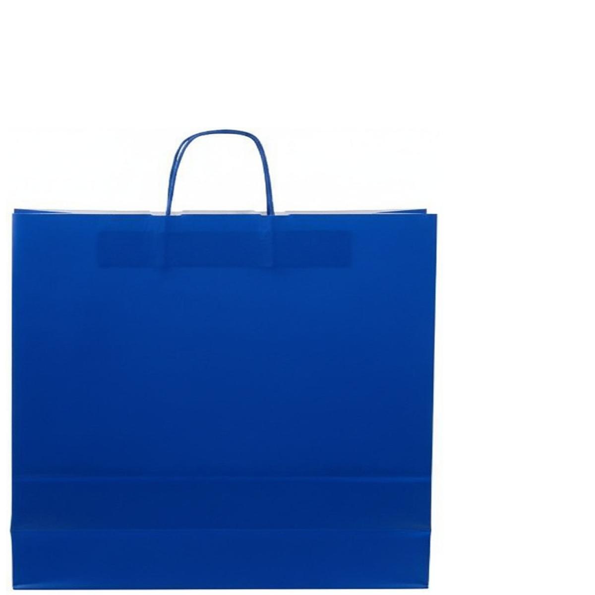 Shopper in carta h.41 x l.36 x p.12 cm colore blu elettrico