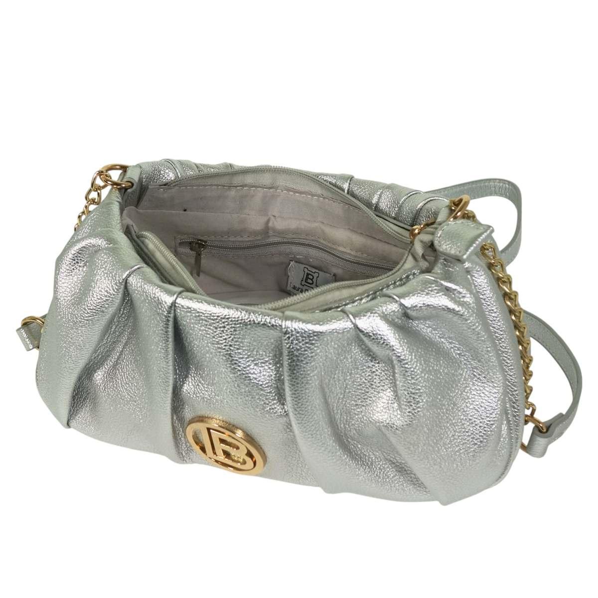 Pochette borsetta donna metalizzata cerimonia Laura Biagiotti