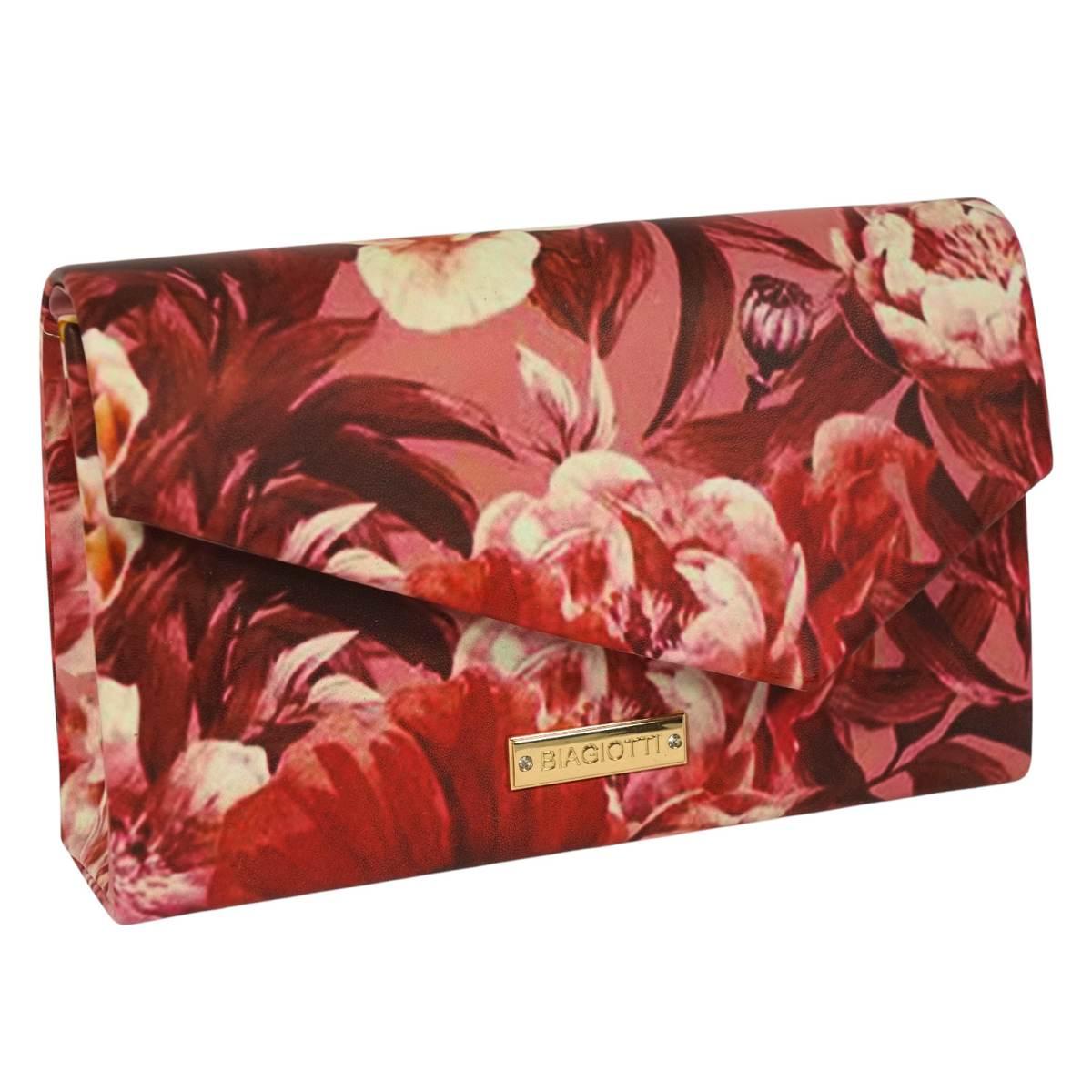 Pochette borsetta donna cerimonia stampa fiori Laura Biagiotti
