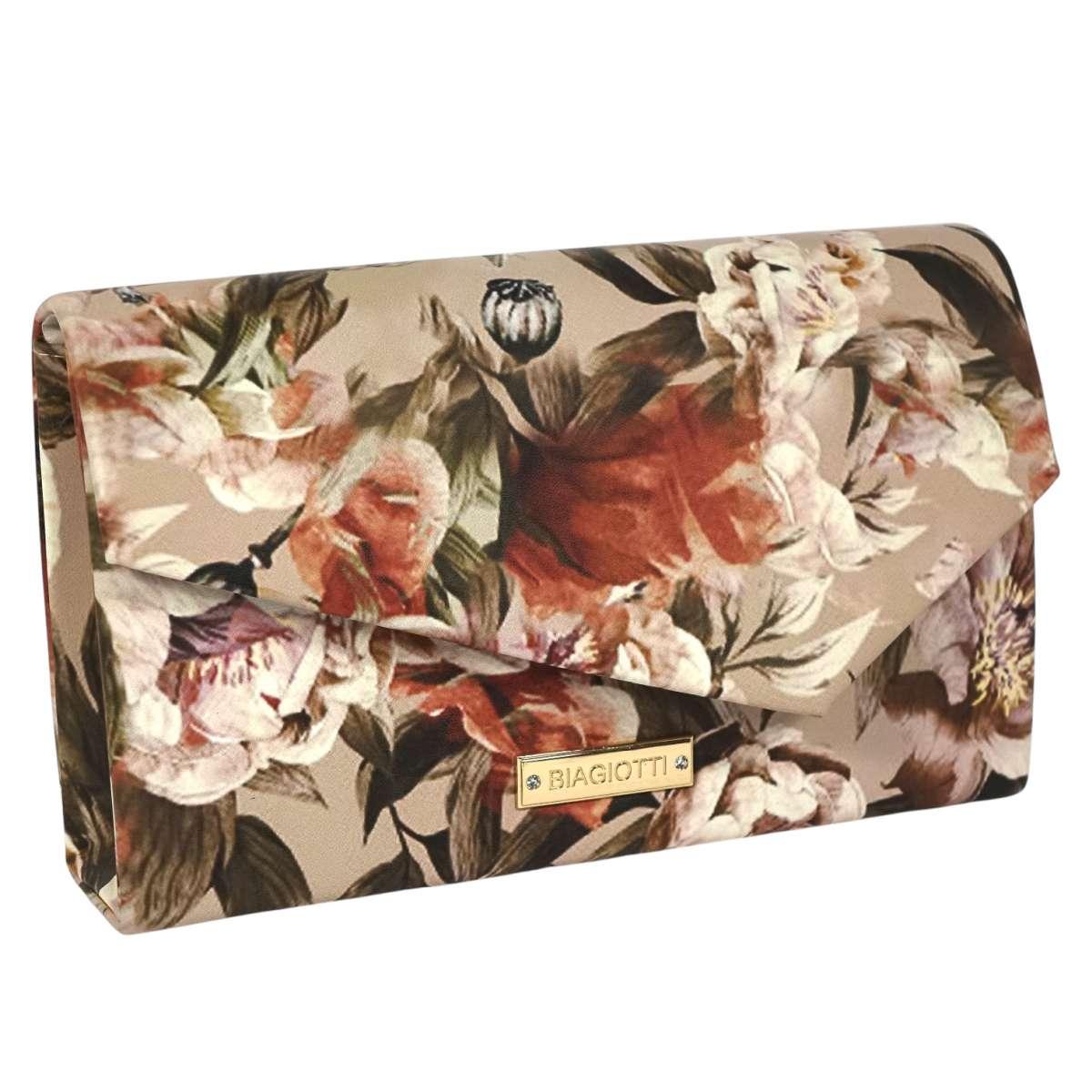 Pochette borsetta donna cerimonia stampa fiori Laura Biagiotti