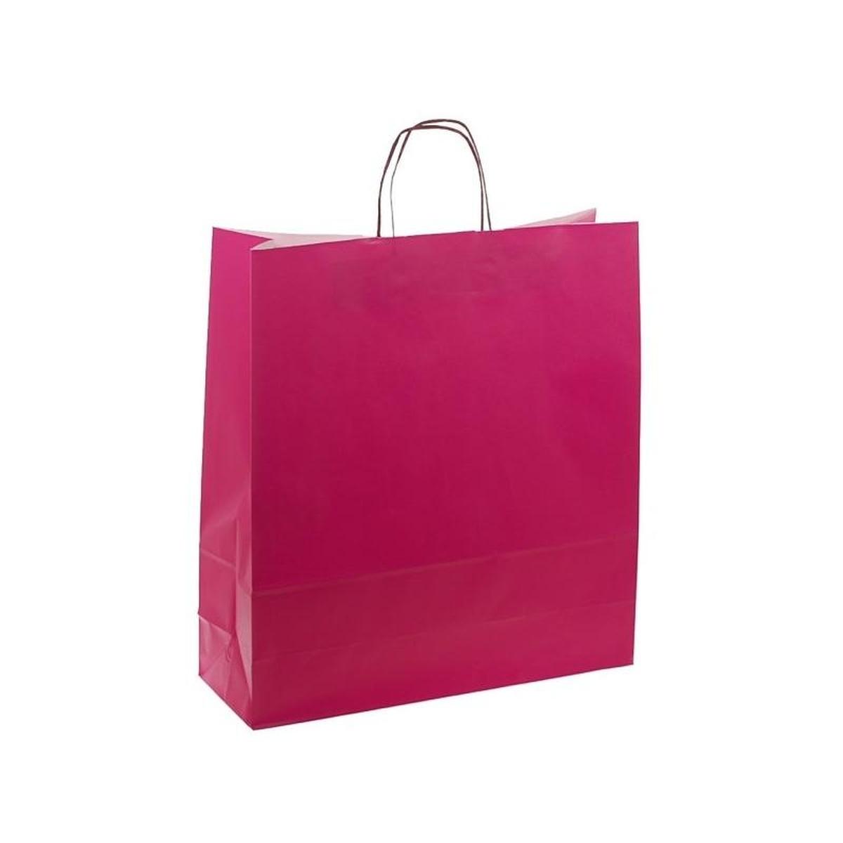 Shopper in carta h.41 x l.36 x p.12 cm colore fucsia
