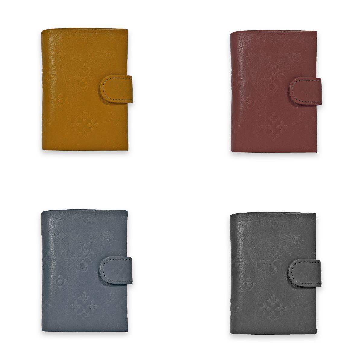 Portafogli portacarte a scatto in pelle con sistema RFID Gai Mattiolo