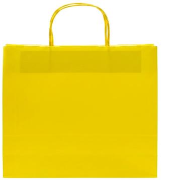 Shopper in carta h.49 x l.45 x p.15 cm colore giallo