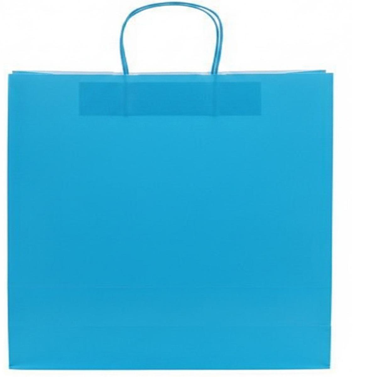 Shopper in carta h.49 x p.15 x l.45 cm colore turchese