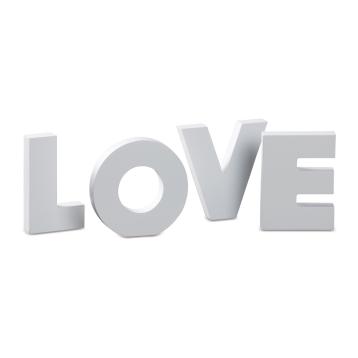 Decoraz in mdf lettere singole scritta love cm 37x3xh20