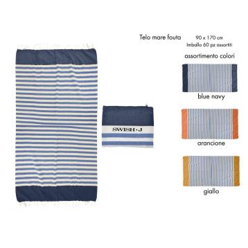 Telo mare fouta con pochette in stampe e colori assortiti Swish Jeans