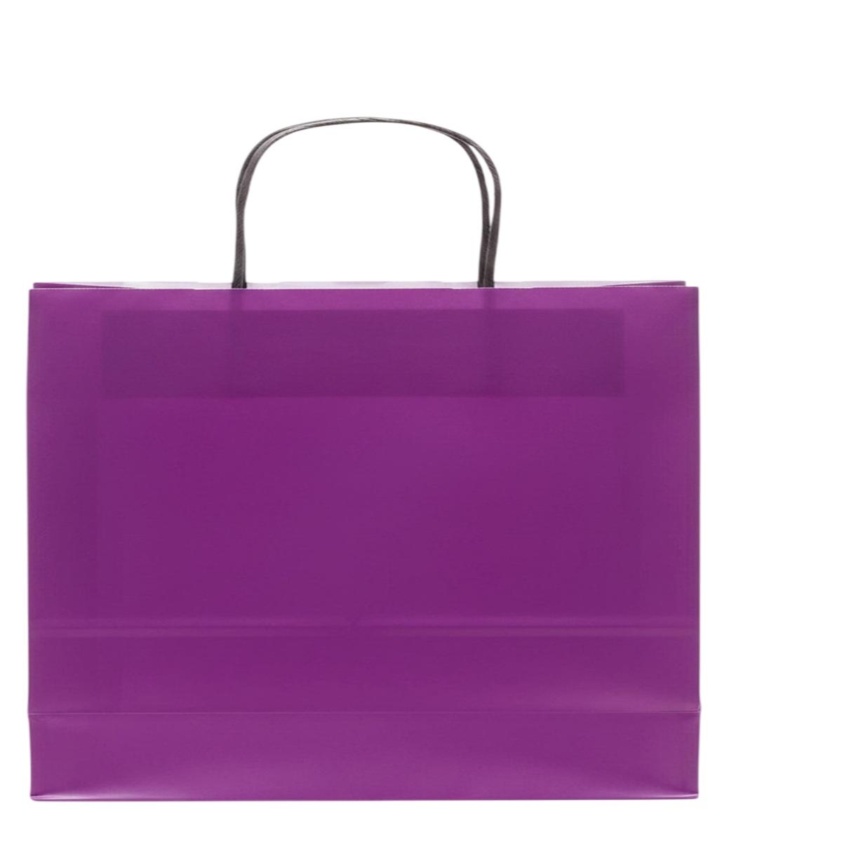 Shopper in carta h.49 x l.55 x p.15 cm colore viola