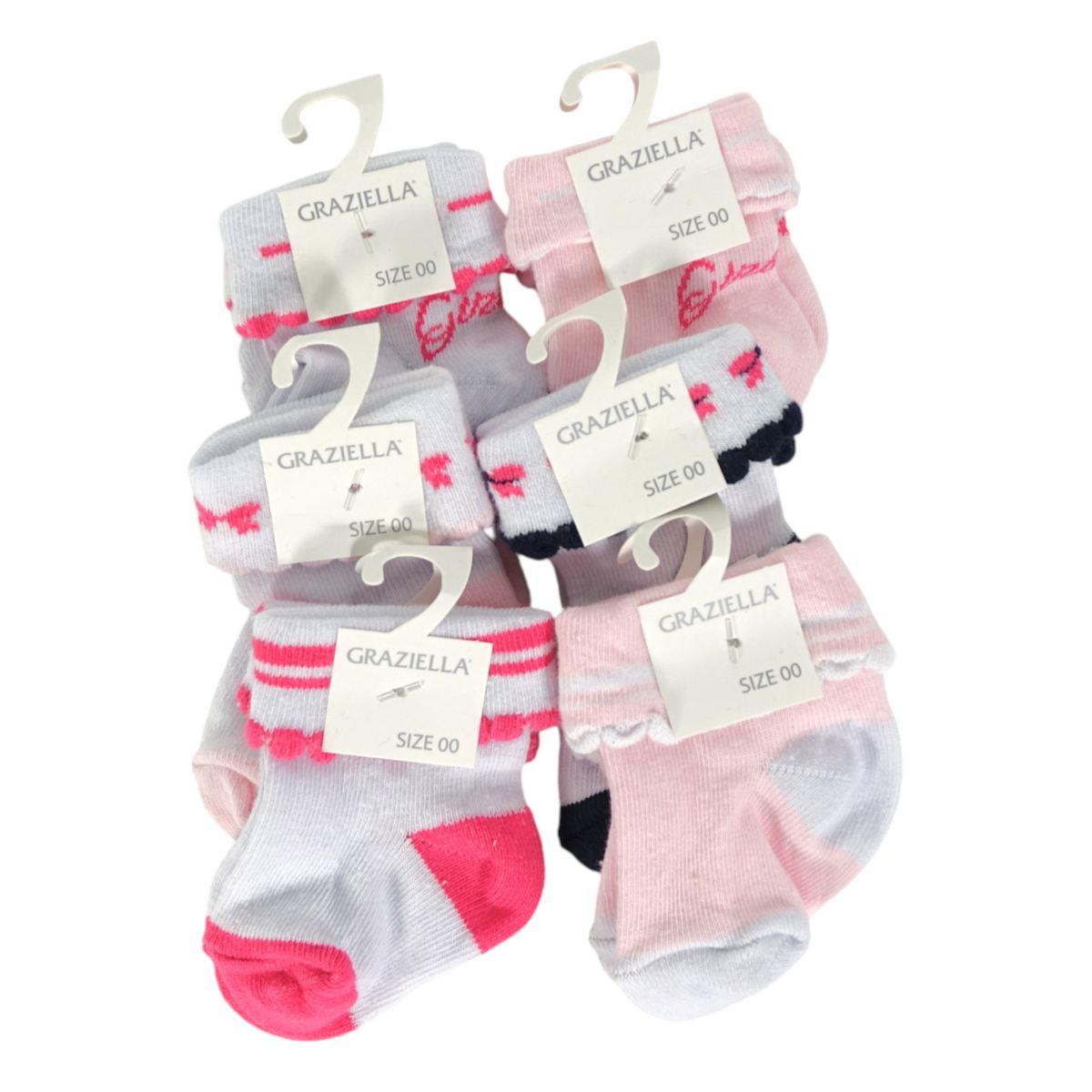 Box 6 paia calzini bimba Graziella