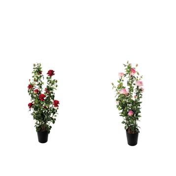 Vaso con rose 8 fiori e 15 boccioli d.24,5xh.152cm