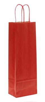 Shoppers carta porta bottiglie H39,5 X L14 X P8,5  colore rosso