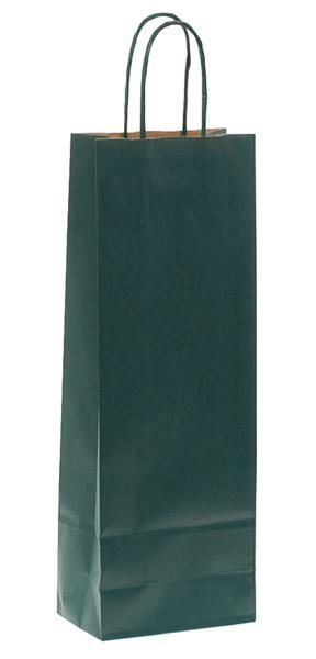 Shoppers carta porta bottiglie verde scuro H39,5X L14 X P8,5