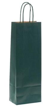 Shoppers carta porta bottiglie verde scuro H39,5X L14 X P8,5