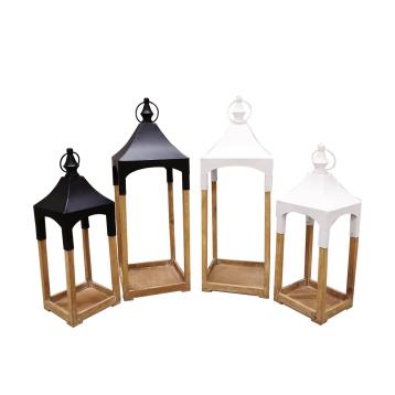 Set 2 lanterne portacandela h.45/58 cm