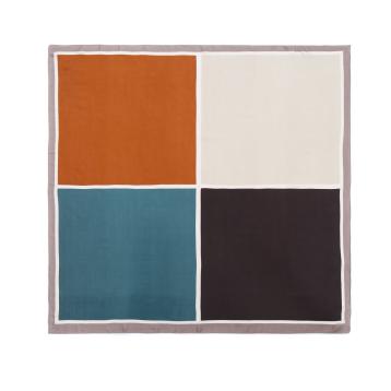 Foulard donna in seta fantasia quadrati Gai Mattiolo