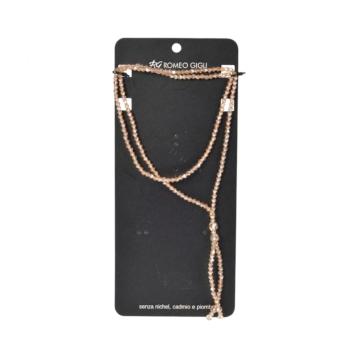 Collana donna lunga con pietre sfaccetatte champagne Romeo Gigli