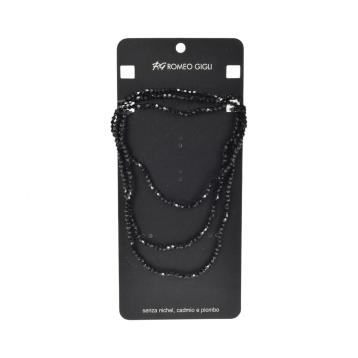 Collana donna lunga con pietre nere Romeo Gigli