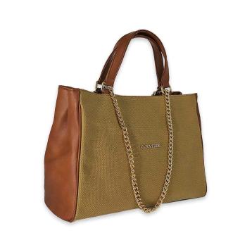 Sacca in canvas ed ecopelle capoverde made in italy