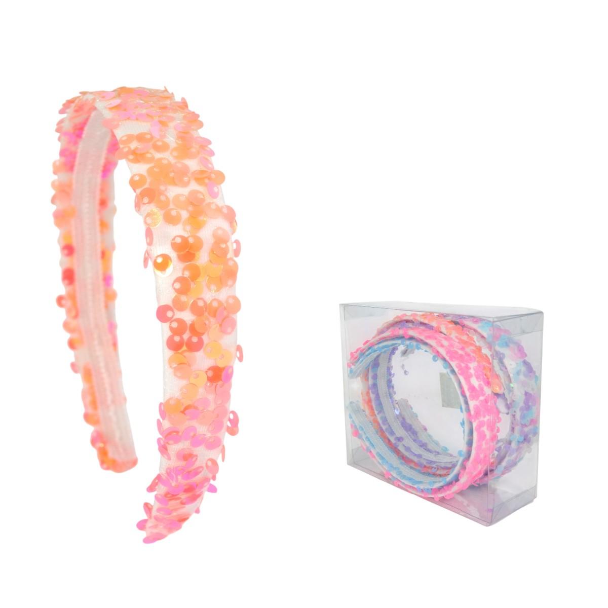 Cerchietto per capelli con paillettes colori assortiti Le Kikke