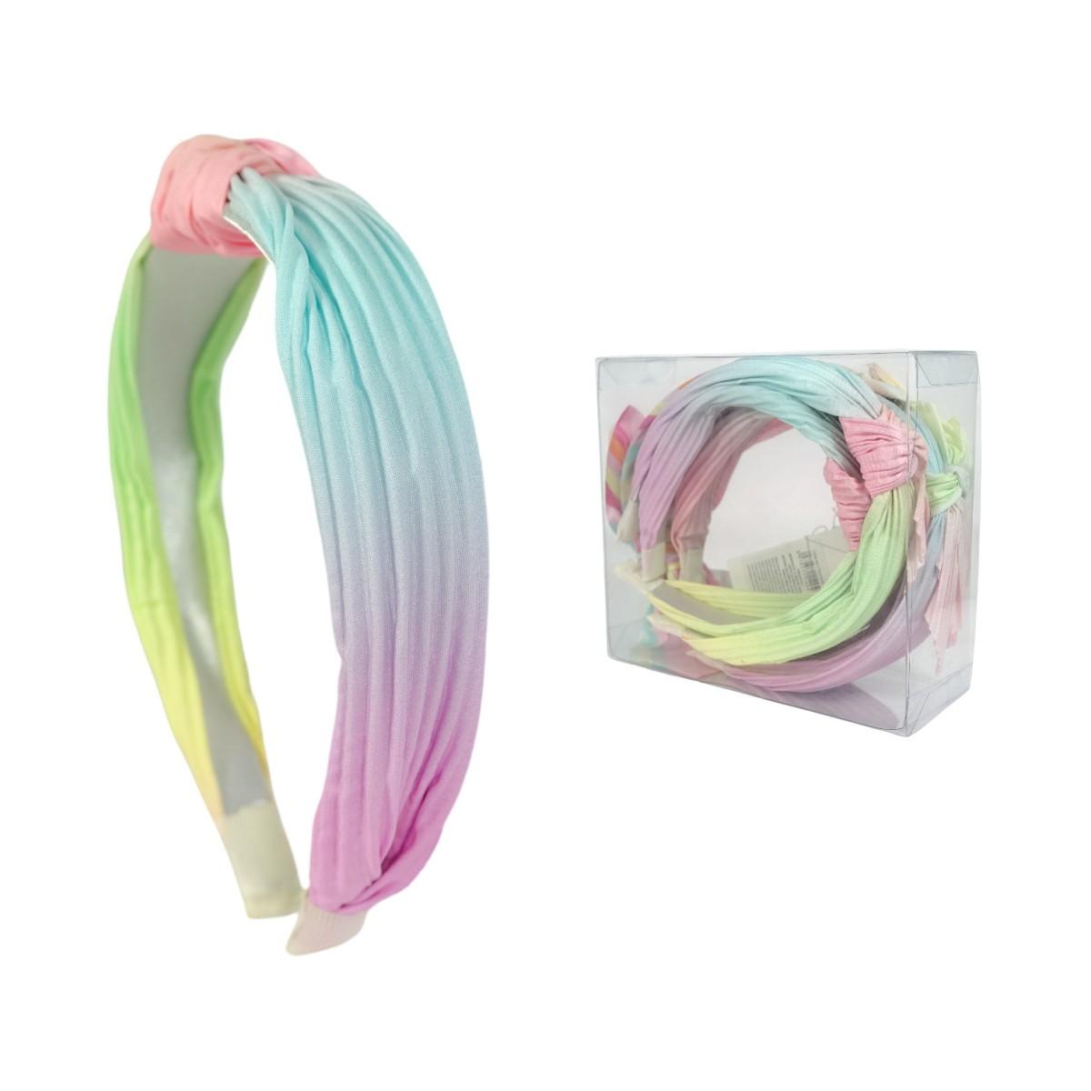 Cerchietto per capelli plissè multicolor Le Kikke