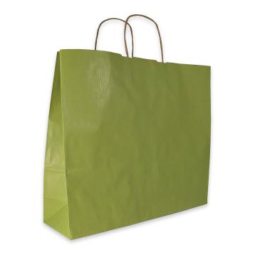 Shoppers carta h 44 x p 15 x l 54 maniglia color corda nature lime