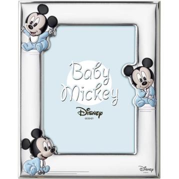 Cornice portafoto 9x13 cm Baby Mickey mouse celeste Valenti