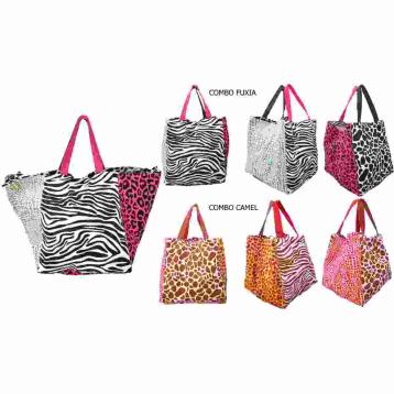 Borsa mare shopping animalier Too Chic