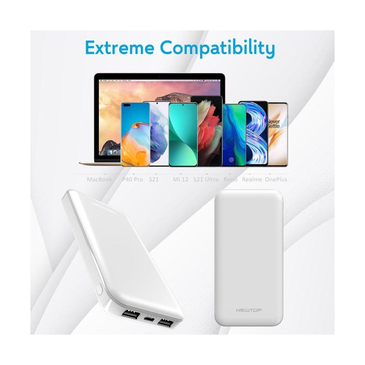 Newtop PB30 Power Bank 10000 mAh bianco