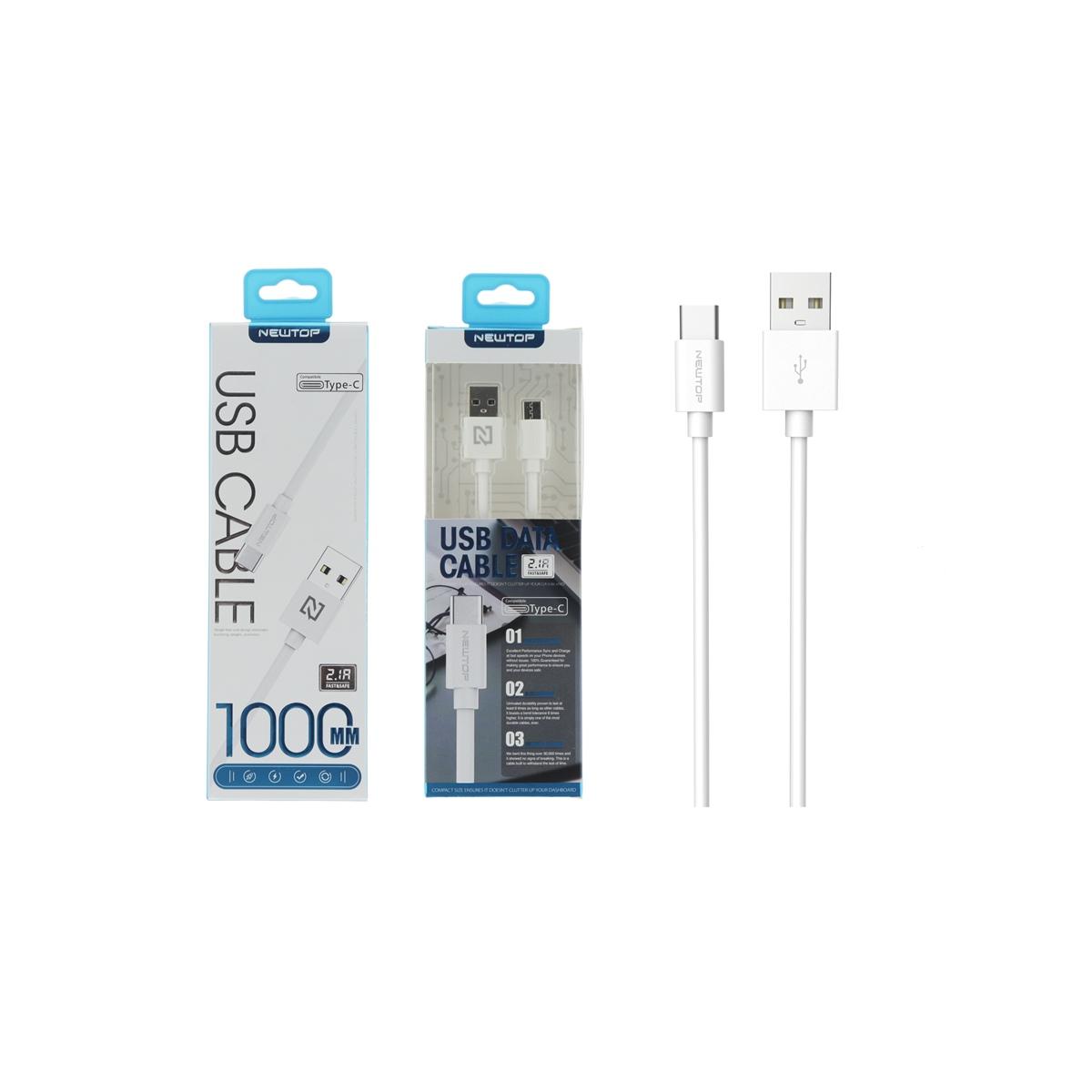 Newtop CU07 USB Simply Type-C 100 cm bianco