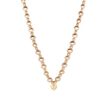 Collana con perle beige e pendente Laura Biagiotti