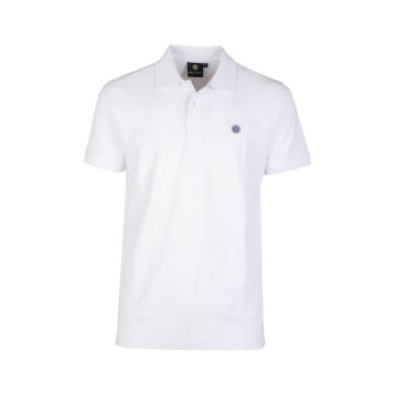 Polo navy sail uomo mezza manica 100% cotone bianco