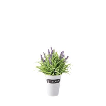 Vaso con lavanda per decorazione 15x h. 22 cm
