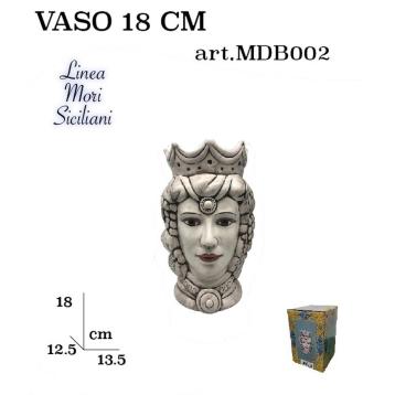 Vaso 14 cm moro donna anticata con scatola Giardini Di Marzo