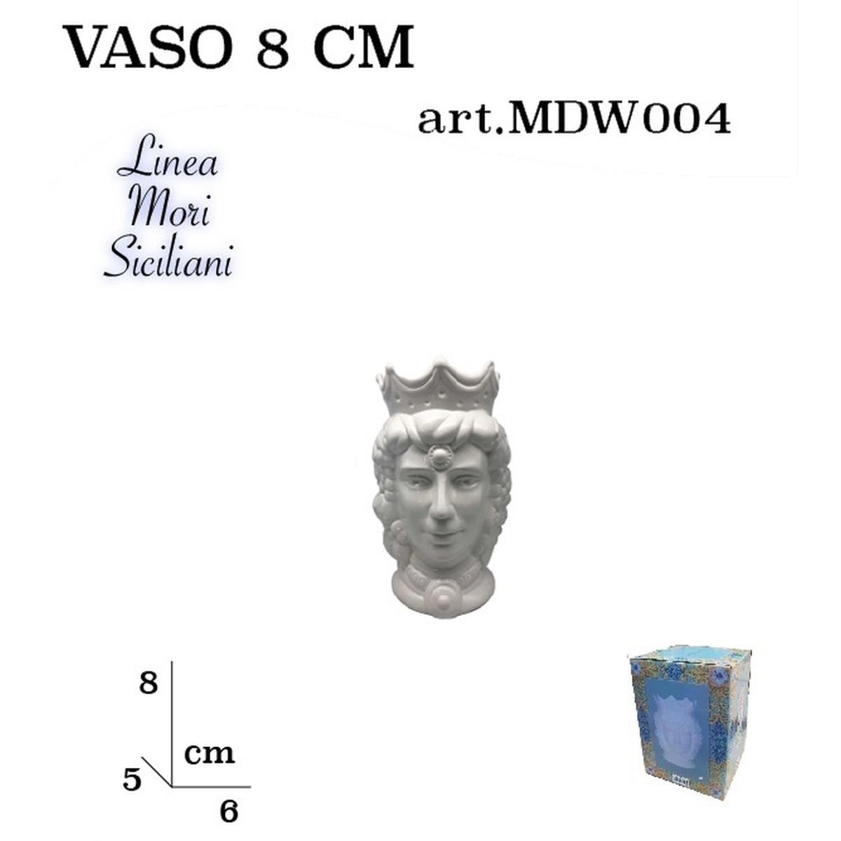 Vaso 8 cm moro donna bianco lucido Giardini Di Marzo