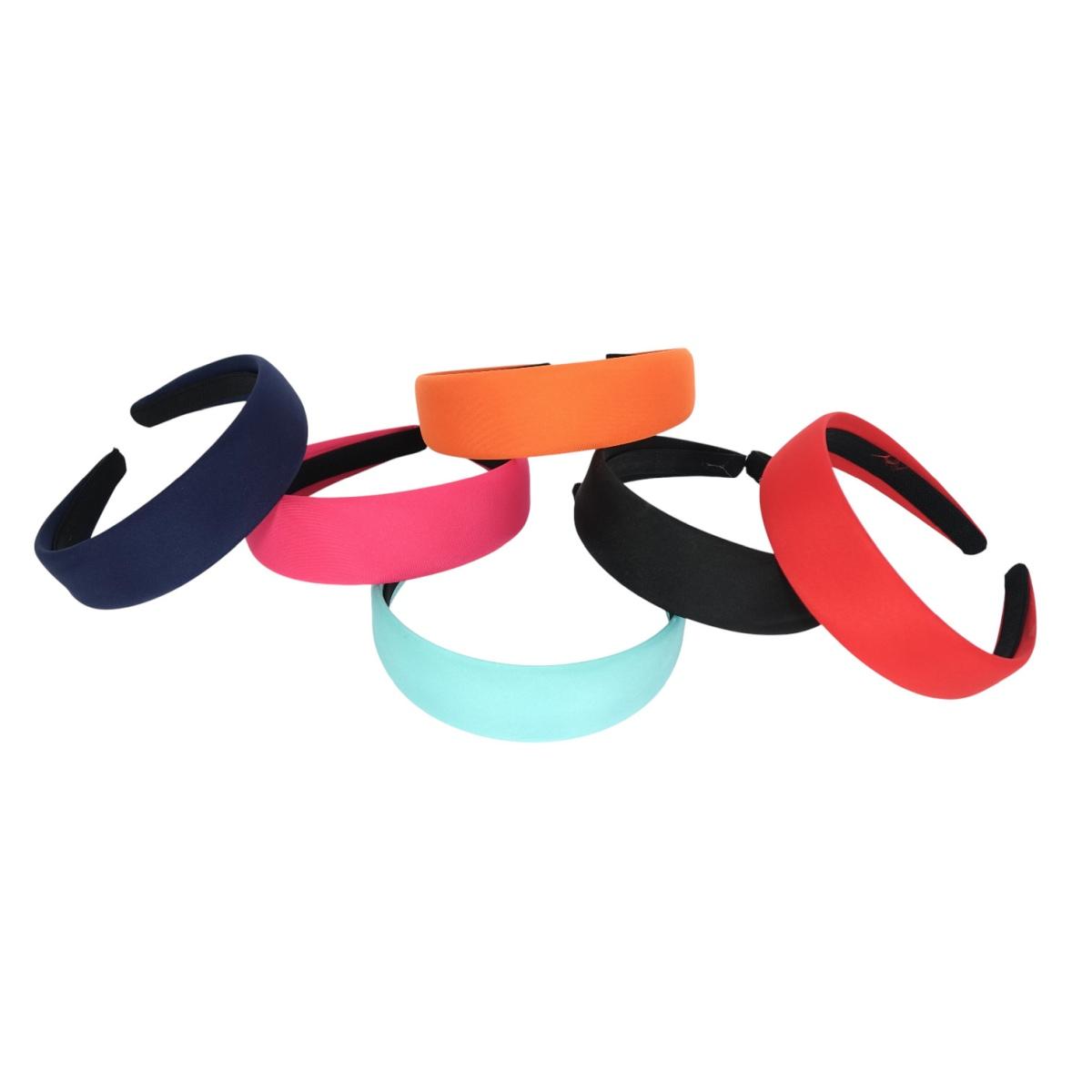 Cerchietto per capelli imbottito 4 cm raso in poliestere colori assortiti Lillà